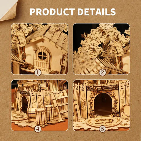 3D Wooden Treehouse Puzzle Handmade Assembly Model Kit