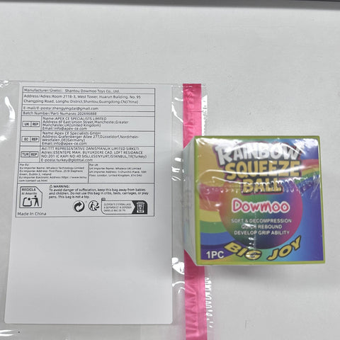 Rainbow Squeeze Ball, 1 Piece
