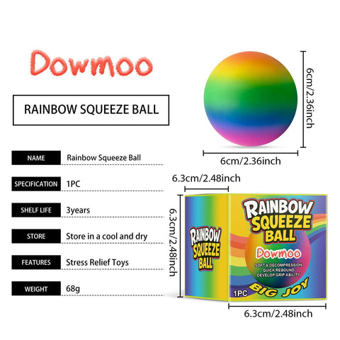Rainbow Squeeze Ball, 1 Piece