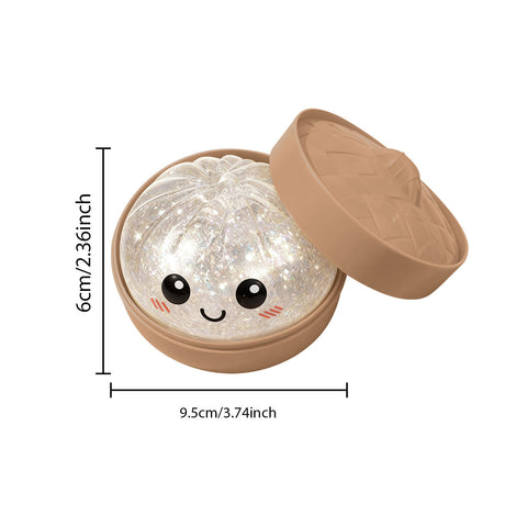Glitter Transparent Steamed Bun Stress Relief Squeeze Toy