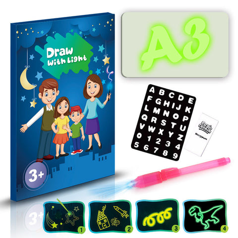 Kids' 3D Magic Glow-in-the-Dark Drawing Pad Board