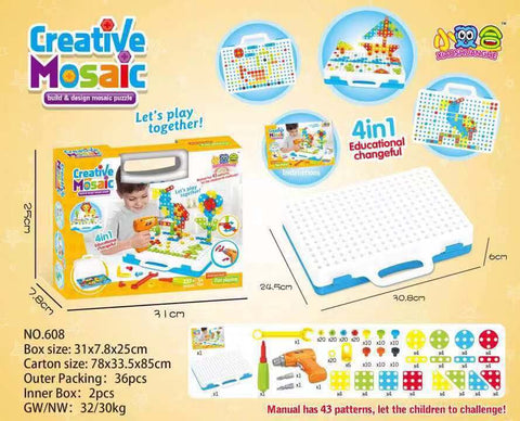 Creative Drill Screws Educational Building Blocks Set