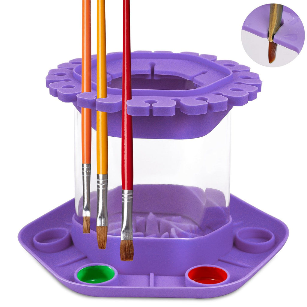 Detachable Paintbrush Cleaning Tool and Scrubber Board