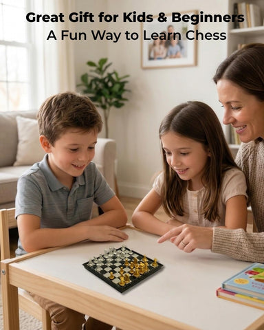 9.8-Inch Travel Folding Magnetic Chess Set
