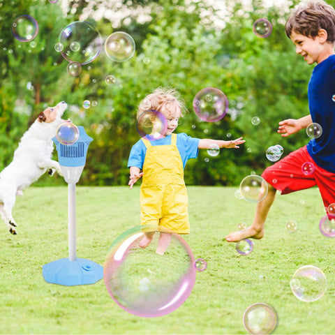 3-in-1 Standing Bubble Machine with Lights and Music