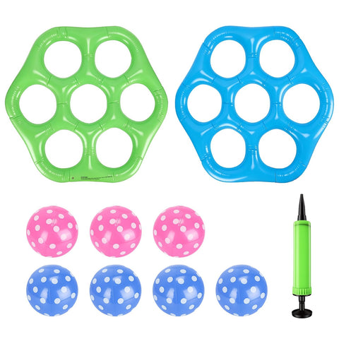 Inflatable Tic-Tac-Toe Pool Game Set With 7 Balls