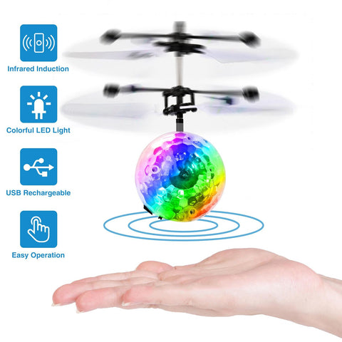 Infrared Induction RC Flying Ball Toy with LED Lights