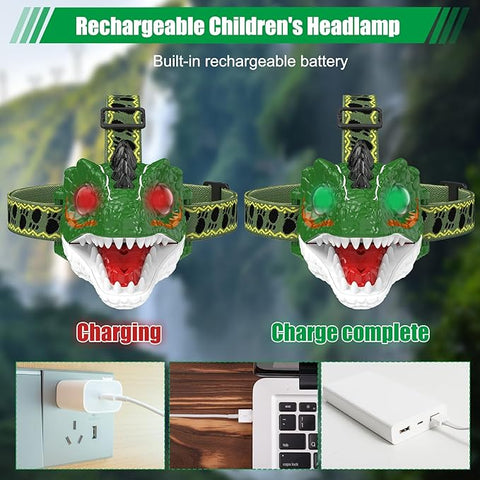 Dinosaur Headlight with Light and Music Effects