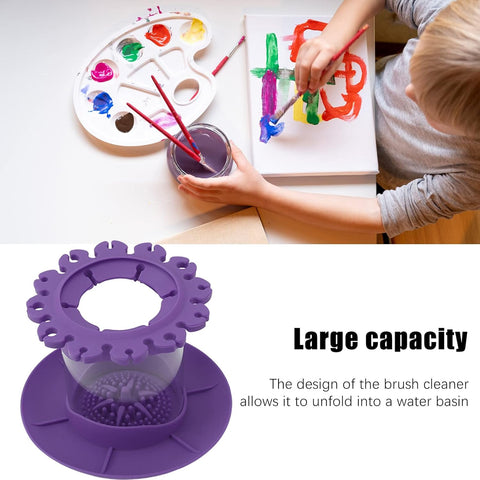 Detachable Paintbrush Cleaning Tool and Scrubber Board