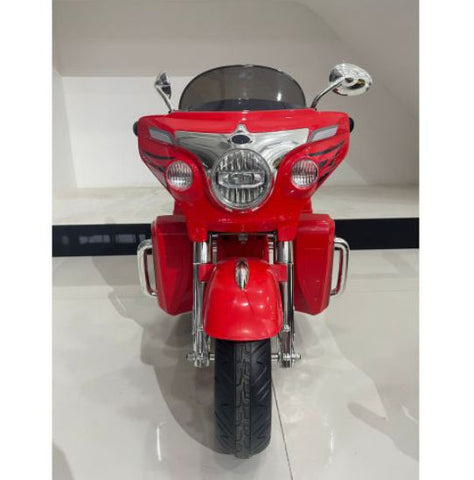 12V 2-Seat Electric Ride-On Motorcycle with 3 Wheels and Storage Box