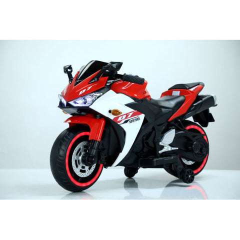 12V Kids Ride-On Electric Motorcycle with Training Wheels