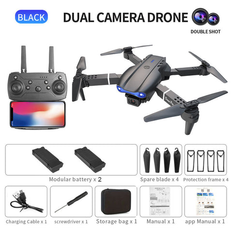 E99Pro Dual Camera Quadcopter Drone with Dual Battery