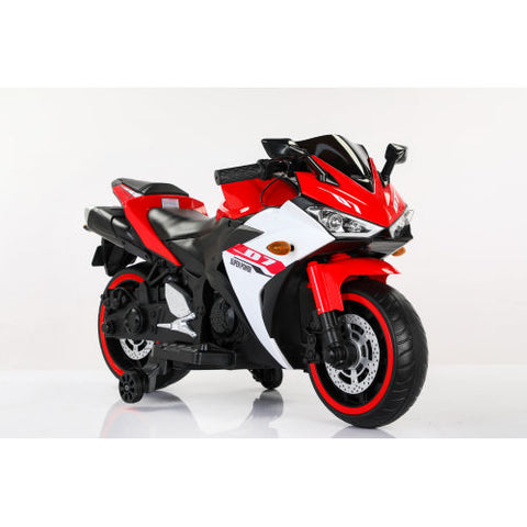 12V Kids Ride-On Electric Motorcycle with Training Wheels