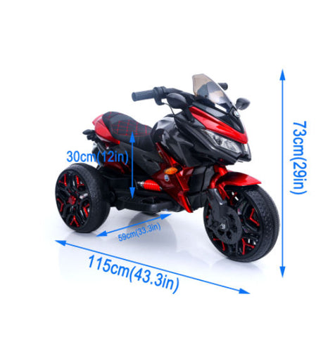 12V Kids Ride-On Motorcycle with Training Wheels