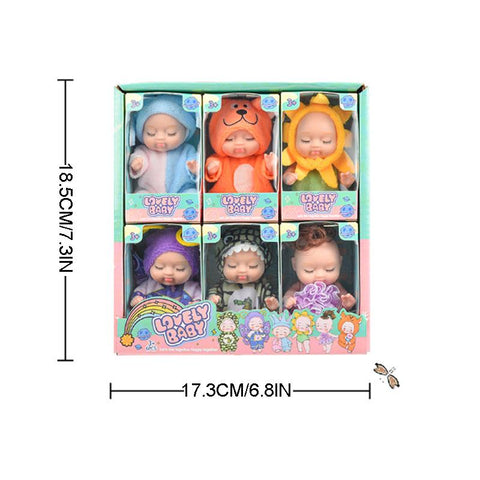 6-Piece Sleeping Princess Doll Gift Set