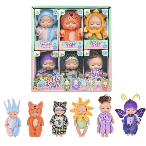 6-Piece Sleeping Princess Doll Gift Set