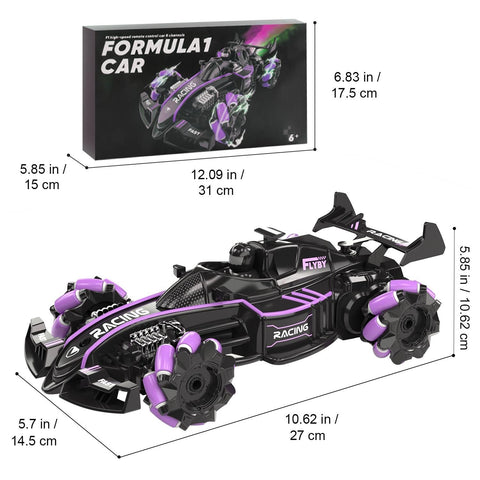Formula 1 Omnidirectional Drift Toy Car With Mist Spray