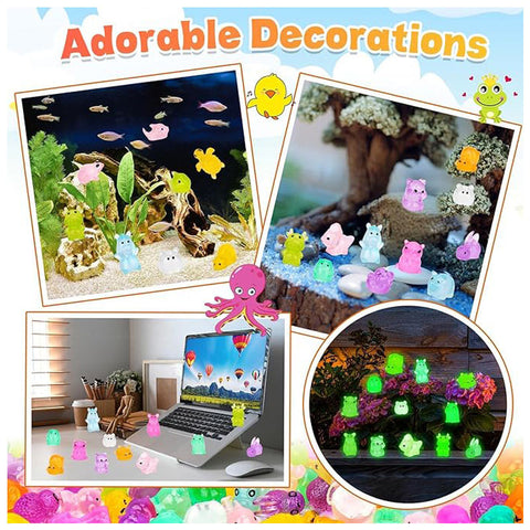 300-Piece Glow-in-the-Dark Mini Resin Animal Blind Bags