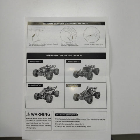 1:18 Off-Road High-Speed Remote Control Stunt Car with Double Battery