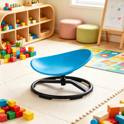 220 lb Kids Sensory Swivel Chair with Non-Slip Metal Base