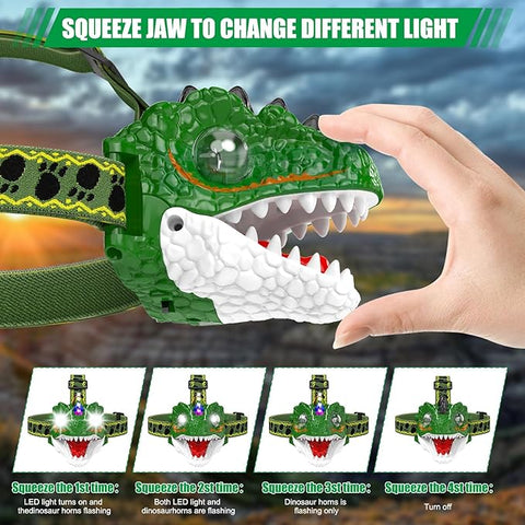 Dinosaur Headlight with Light and Music Effects