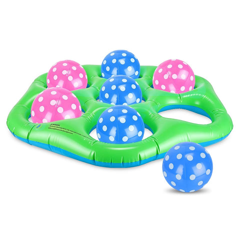 Inflatable Tic-Tac-Toe Pool Game Set With 7 Balls