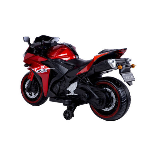 12V Electric Ride-On Motorcycle with Training Wheels