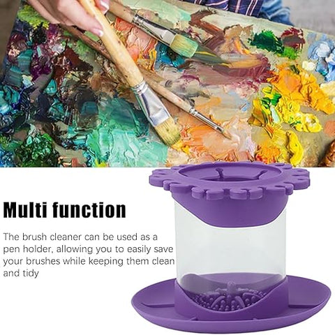 Detachable Paintbrush Cleaning Tool and Scrubber Board