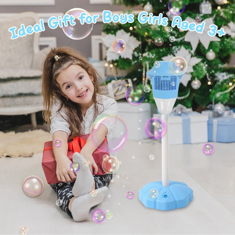 3-in-1 Standing Bubble Machine with Lights and Music