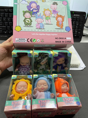 6-Piece Sleeping Princess Doll Gift Set