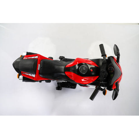 12V Kids Ride-On Electric Motorcycle with Training Wheels