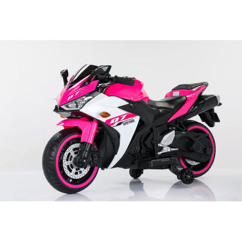 12V Kids Ride-On Electric Motorcycle with Training Wheels