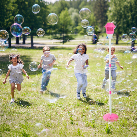 3-in-1 Standing Bubble Machine with Lights and Music