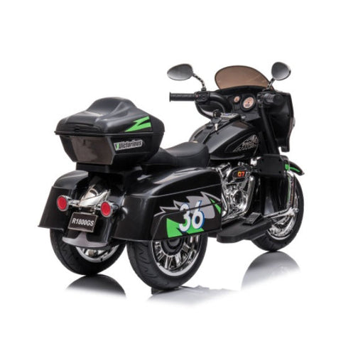 12V 2-Seat Electric Kids Ride-On Motorcycle with 3 Wheels