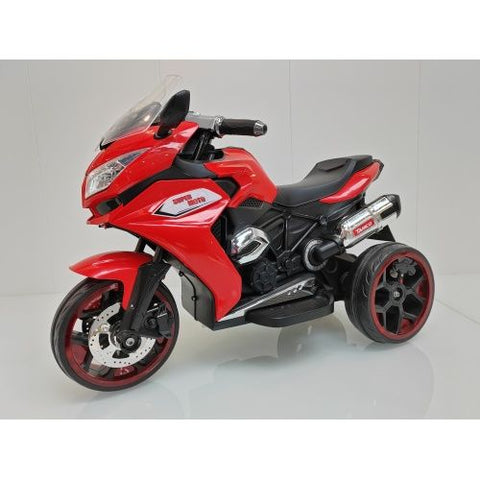 12V Kids 3-Wheel Electric Ride-on Motorcycle with Light-up Wheels