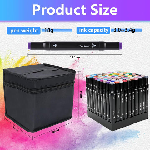 100-Color Double Tip Brush Pens for Drawing and Calligraphy