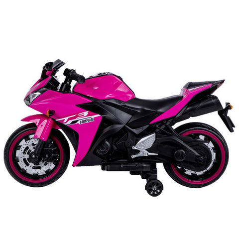 12V Electric Ride-On Motorcycle with Training Wheels