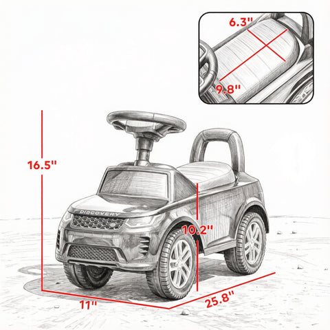 Foot-to-Floor Ride-On Car with Under-Seat Storage