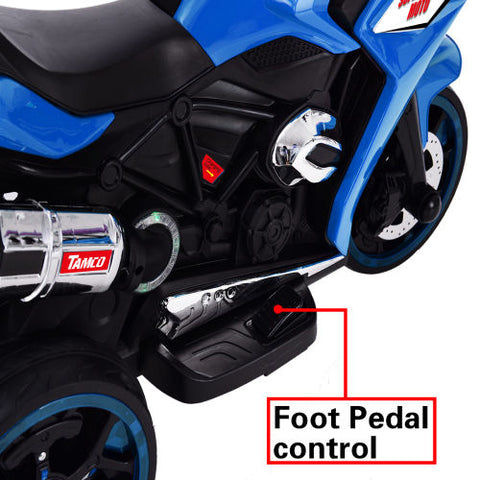 12V Kids 3-Wheel Electric Ride-on Motorcycle with Light-up Wheels