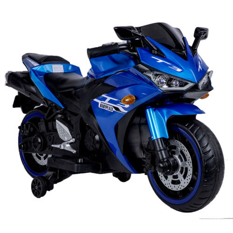12V Electric Ride-On Motorcycle with Training Wheels