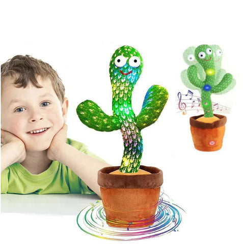 Dancing Cactus Plush Toy with Recording and Music