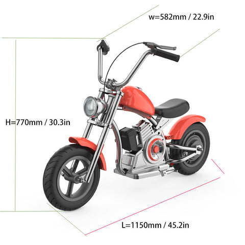 18V Kids 3-Speed Electric Bike | Lightweight Steel Motorcycle