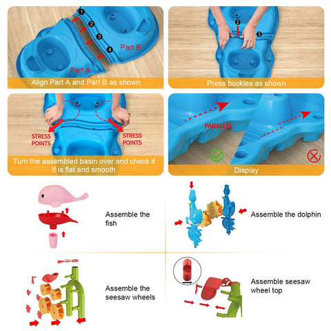3-Tier Kids Sand and Water Activity Table Set