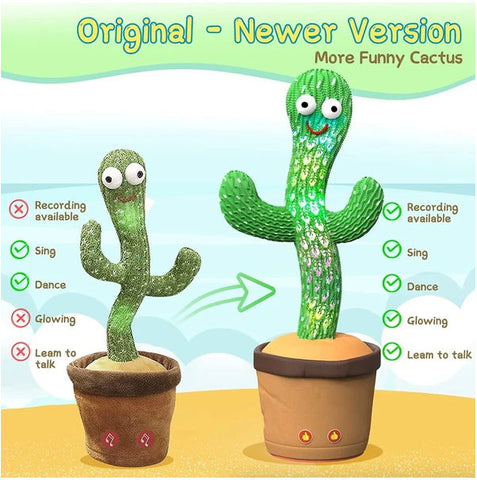 Dancing Cactus Plush Toy with Recording and Music