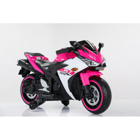 12V Kids Ride-On Electric Motorcycle with Training Wheels