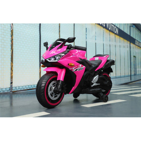 12V Electric Ride-On Motorcycle with Training Wheels