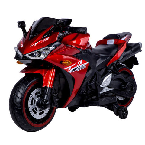 12V Electric Ride-On Motorcycle with Training Wheels