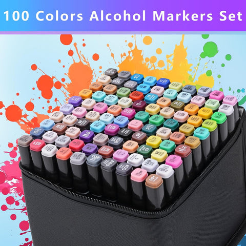 100-Color Double Tip Brush Pens for Drawing and Calligraphy