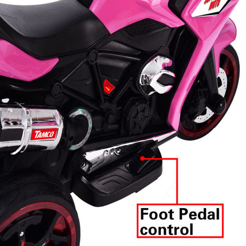 12V Kids 3-Wheel Electric Ride-on Motorcycle with Light-up Wheels