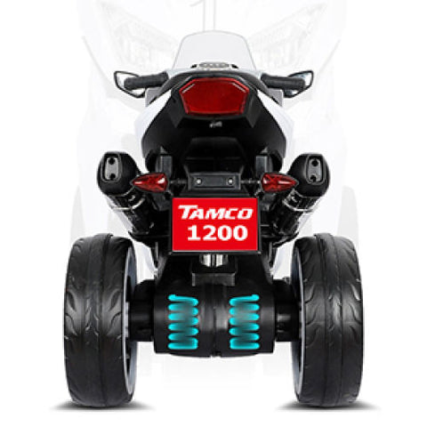 12V Kids 3-Wheel Electric Ride-on Motorcycle with Light-up Wheels